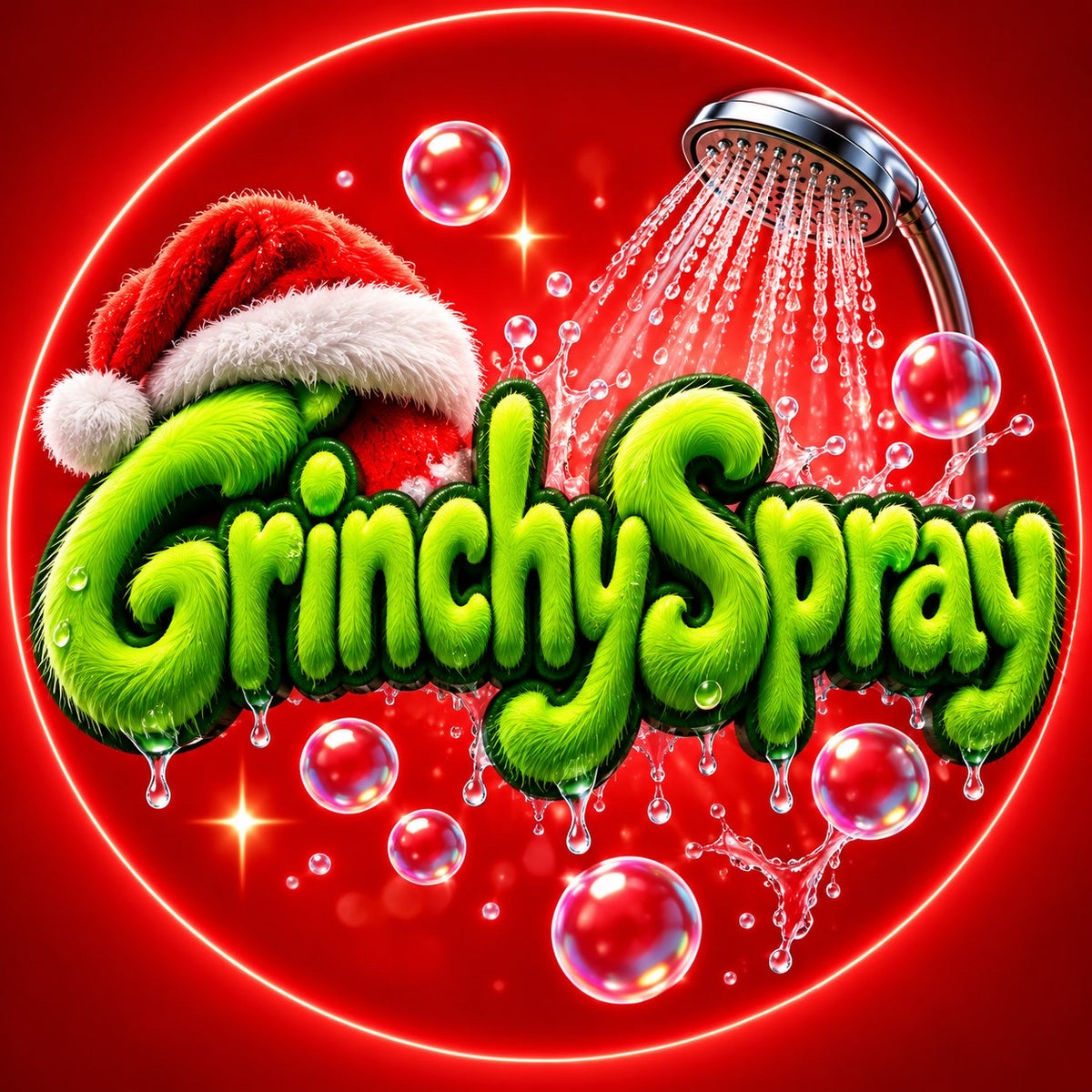 GrinchySpray™ – The Cheekiest Showerhead Ever!