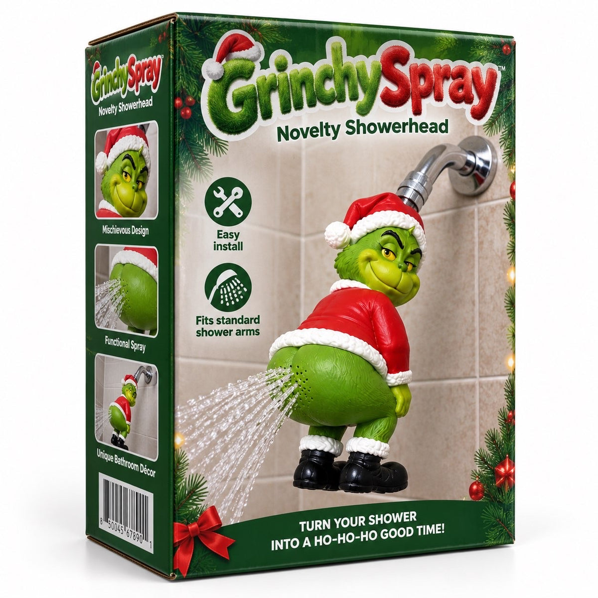 GrinchySpray™ – The Cheekiest Showerhead Ever!